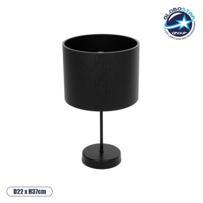 LEDTM® WIZ 203-0178 Μοντέρνο Επιτραπέζιο Φωτιστικό Πορτατίφ με Ντουί 1 x E27 AC 220-240V IP20 - Μαύρο - Μ22 x Π22 x Υ36.5cm