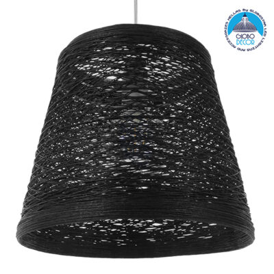 LEDTM® PLAYROOM 01563 Vintage Κρεμαστό Φωτιστικό Οροφής με Ντουί 1 x E27 AC 220-240V IP20 - Μαύρο - Μ32 x Π32 x Υ27cm