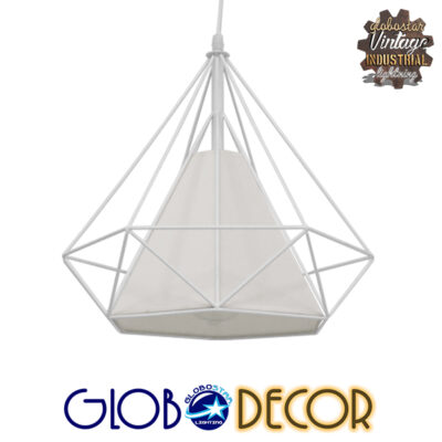 LEDTM® KAIRI 01619 Μοντέρνο Κρεμαστό Φωτιστικό Οροφής με Ντουί 1 x E27 AC 220-240V IP20 - Λευκό - Μ38 x Π38 x Υ39cm