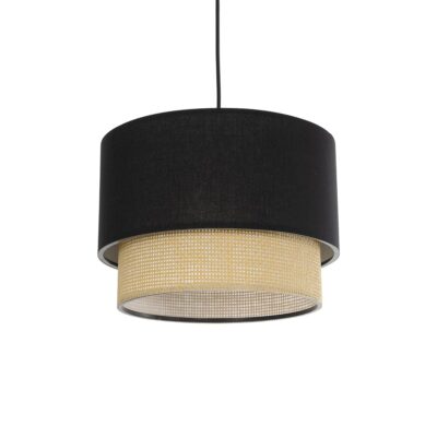 Alternative view of LEDTM® BIGGIE 204-0098 Μοντέρνο Κρεμαστό Φωτιστικό Οροφής με Ντουί 1 x E27 AC 220-240V IP20 - Μαύρο & Μπεζ - Μ30 x Π30 x Υ23,5cm