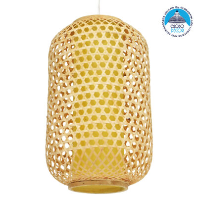 LEDTM® MAURITIUS 00900 Boho Κρεμαστό Φωτιστικό Οροφής με Ντουί 1 x E27 AC 220-240V IP20 - Μπεζ - Μ30 x Π30 x Υ50cm