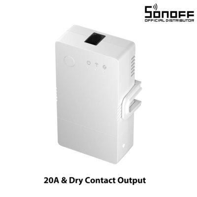 LEDTM® 80082 SONOFF THR320 TH ORIGIN Smart LAN & WiFi 2.4GHz Temperature and Humidity Control AC 100-240V Max 20A