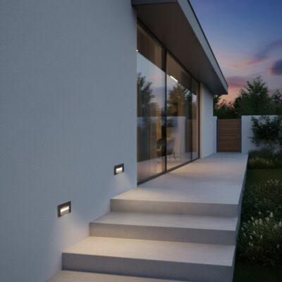 kelvo® STEPART KLV-101-0081 Χωνευτό Φωτιστικό Σκαλοπατιού / Διαδρόμου LED 3W 375lm 45° AC 220-240V Αδιάβροχο IP65 Θερμό Λευκό 2700K - Lumileds SMD Chip & TÜV SÜD Driver - Γκρι Ανθρακί Ματ - Μ10.5 x Π4.5 x Υ6cm / Q9.1 x 4.5cm - 5 Χρόνια Εγγύηση