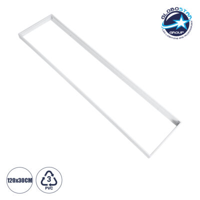 LEDTM® PANELBASE 60221 Επιτοίχιο Πλαίσιο Στήριξης Ειδικό για Πάνελ 120x30cm - Μ120 x Π30 x Υ4.4cm