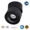 LEDTM® OMEGA-S 60300 Κινούμενο Downlight Σποτ LED 12W 1560lm 36° AC 220-240V IP20 Φυσικό Λευκό 4500K - Bridgelux COB Chip & TÜV SÜD Driver - Μαύρο Ματ - Μ10 x Π10 x Υ10.5cm - 5 Χρόνια Εγγύηση