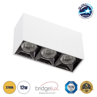 LEDTM® LUMINAR 60327 Downlight Σποτ LED 12W 1620lm 36° AC 220-240V IP20 Θερμό Λευκό 2700K - Osram SMD Chip & TÜV SÜD Driver - Λευκό Ματ - Μ11.8 x Π4.2 x Υ6.6cm - 5 Χρόνια Εγγύηση