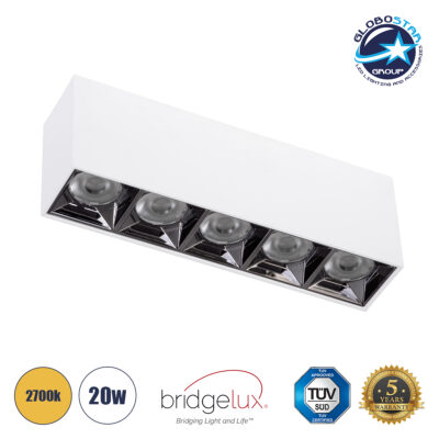 LEDTM® LUMINAR 60331 Downlight Σποτ LED 20W 2700lm 36° AC 220-240V IP20 Θερμό Λευκό 2700K - Osram SMD Chip & TÜV SÜD Driver - Λευκό Ματ - Μ19.5 x Π4.2 x Υ6.6cm - 5 Χρόνια Εγγύηση