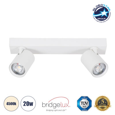 LEDTM® LEONARDO 60347 Μοντέρνο Φωτιστικό Οροφής LED 20W 2400lm 60° AC 220-240V IP20 Φυσικό Λευκό 4500K - Bridgelux COB - Λευκό - Μ32 x Π7 x Υ11.8cm - 5 Χρόνια Εγγύηση