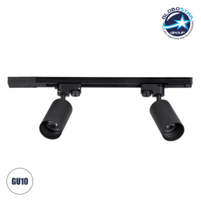 LEDTM® LEO 60354 Μοντέρνο Φωτιστικό Οροφής με Ντουί 2 x GU10 AC 220-240V IP20 - Μαύρο - Μ50.5 x Π6 x Υ20cm