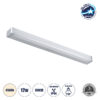 LEDTM® RENATA 60442 Μοντέρνο Φωτιστικό Τοίχου - Απλίκα Καθρέπτη Μπάνιου LED 12W 1400lm 180° AC 220-240V IP44 Φυσικό Λευκό 4500K - Lumileds SMD Chip & TÜV SÜD Driver - Νίκελ Χρώμιο - Μ60 x Π4 x Υ5.5cm - 3 Χρόνια Εγγύηση