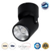 LEDTM® DETRONIC 60504 Κινούμενο Downlight Σποτ LED 10W 1300lm 24° AC 220-240V IP20 Φυσικό Λευκό 4500K - Bridgelux COB Chip & TÜV SÜD Driver - Μαύρο Ματ - Μ9 x Π9 x Υ16cm - 5 Χρόνια Εγγύηση
