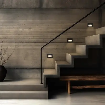 kelvo® STEPART KLV-101-0083 Χωνευτό Φωτιστικό Σκαλοπατιού / Διαδρόμου LED 3W 375lm 45° AC 220-240V Αδιάβροχο IP65 Θερμό Λευκό 2700K - Lumileds SMD Chip & TÜV SÜD Driver - Μαύρο Ματ - Μ11.5 x Π5.3 x Υ8.3cm / Q10.6 x 7.6cm - 5 Χρόνια Εγγύηση