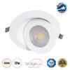 LEDTM® LEXIS JOINT 60988 Χωνευτό Κινούμενο Downlight Σποτ LED 12W 1200lm 45° AC 220-240V Αδιάβροχο IP44 Φυσικό Λευκό 4500K - Bridgelux SMD Chip & TÜV SÜD Driver - Λευκό Ματ - Μ15.8 x Π15.8 x Υ13cm / Q13cm - 5 Χρόνια Εγγύηση