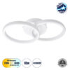 LEDTM® CORA 61059 Μοντέρνο Φωτιστικό Οροφής LED 18W 2160lm 300° AC 220-240V IP20 Ρυθμιζόμενο Λευκό CCT με On/Off 2700K/4500K/6000K - Lumileds SMD Chip - Λευκό Ματ - Μ36 x Π20.5 x Υ7cm - 3 Χρόνια Εγγύηση