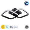 LEDTM® NORA 61061 Μοντέρνο Φωτιστικό Οροφής LED 22W 2640lm 300° AC 220-240V IP20 Ρυθμιζόμενο Λευκό CCT με On/Off 2700K/4500K/6000K - Lumileds SMD Chip - Μαύρο Ματ - Μ40 x Π24 x Υ7cm - 3 Χρόνια Εγγύηση