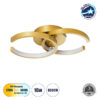 LEDTM® EVA 61069 Μοντέρνο Φωτιστικό Οροφής LED 16W 1920lm 300° AC 220-240V IP20 Ρυθμιζόμενο Λευκό CCT με On/Off 2700K/4500K/6000K - Lumileds SMD Chip - Χρυσό Βούρτσας - Μ33 x Π21 x Υ7cm - 3 Χρόνια Εγγύηση