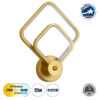 LEDTM® ANNA 61087 Μοντέρνο Φωτιστικό Τοίχου - Απλίκα LED 15W 1800lm 300° AC 220-240V IP20 Ρυθμιζόμενο Λευκό CCT με On/Off 2700K/4500K/6000K - Lumileds SMD Chip - Χρυσό Βούρτσας - Μ25 x Π8 x Υ30cm - 3 Χρόνια Εγγύηση