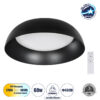 LEDTM® ANATOLIA 61261 Μοντέρνο Φωτιστικό Οροφής LED 60W 6900lm 120° AC 220-240V IP20 Ρυθμιζόμενο Λευκό CCT με Χειριστήριο από 2700K έως 6000K Dimmable - Lumileds SMD Chip - Μαύρο Ματ - Μ43 x Π43 x Υ11cm - 3 Χρόνια Εγγύηση