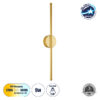 LEDTM® DIADEM 61330 Μοντέρνο Φωτιστικό Τοίχου - Απλίκα LED 9W 1080lm 120° AC 220-240V IP20 Ρυθμιζόμενο Λευκό CCT με On/Off 2700K/4500K/6000K - Lumileds SMD Chip - Χρυσό Βούρτσας - Μ10 x Π4 x Υ60cm - 3 Χρόνια Εγγύηση
