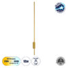 LEDTM® HARLEM 61336 Μοντέρνο Φωτιστικό Τοίχου - Απλίκα LED 18W 2160lm 120° AC 220-240V IP20 Ρυθμιζόμενο Λευκό CCT με On/Off 2700K/4500K/6000K - Lumileds SMD Chip - Χρυσό Βούρτσας - Μ5 x Π4 x Υ120cm - 3 Χρόνια Εγγύηση