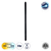 LEDTM® HOUSTON 61349 Μοντέρνο Φωτιστικό Τοίχου - Απλίκα LED 24W 2880lm 360° AC 220-240V IP20 Ρυθμιζόμενο Λευκό CCT με On/Off 2700K/4500K/6000K - Lumileds SMD Chip - Μαύρο Ματ - Μ6 x Π3 x Υ100cm - 3 Χρόνια Εγγύηση