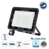LEDTM® AURORA 61443 Προβολέας με Ανιχνευτή PIR / Αισθητήρα Κίνησης LED 100W 12500lm 120° AC 220-240V Αδιάβροχο IP67 Ψυχρό Λευκό 6000K - Lumileds SMD Chip - TÜV Rheinland Certified - Μαύρο Ματ - Μ25 x Π6.5 x Υ27.5cm - 3 Χρόνια Εγγύηση