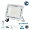 LEDTM® AURORA 61444 Προβολέας με Ανιχνευτή PIR / Αισθητήρα Κίνησης LED 100W 12500lm 120° AC 220-240V Αδιάβροχο IP67 Ψυχρό Λευκό 6000K - Lumileds SMD Chip - TÜV Rheinland Certified - Λευκό Ματ - Μ25 x Π6.5 x Υ27.5cm - 3 Χρόνια Εγγύηση