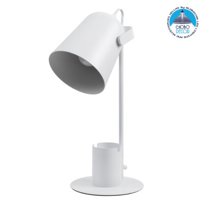 LEDTM® PENCASE 61564 Μοντέρνο Επιτραπέζιο Φωτιστικό Πορτατίφ με Ντουί 1 x E27 AC 220-240V IP20 - Λευκό - Μ12 x Π15 x Υ38cm