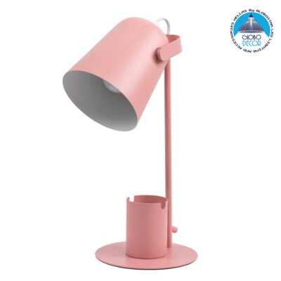 LEDTM® PENCASE 61565 Μοντέρνο Επιτραπέζιο Φωτιστικό Πορτατίφ με Ντουί 1 x E27 AC 220-240V IP20 - Ροζ - Μ12 x Π15 x Υ38cm