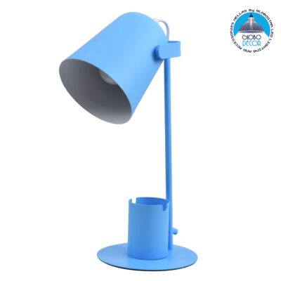 LEDTM® PENCASE 61568 Μοντέρνο Επιτραπέζιο Φωτιστικό Πορτατίφ με Ντουί 1 x E27 AC 220-240V IP20 - Μπλε - Μ12 x Π15 x Υ38cm