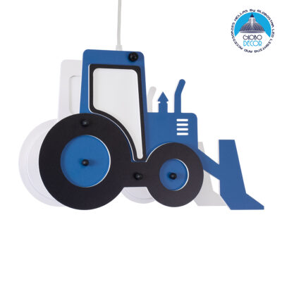 LEDTM® TRACTOR 61580 Παιδικό Κρεμαστό Φωτιστικό Οροφής με Ντουί 1 x E27 AC 220-240V IP20 - Πολύχρωμο - Μ40 x Π15.5 x Υ26.5cm