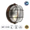 LEDTM® BOATLIGHT 61623 Vintage Φωτιστικό Καραβοχελώνα Τοίχου & Οροφής με Ντουί 1 x E27 AC 220-240V Αδιάβροχο IP65 - Χάλκινο Παλαιωμένο Εφέ Σκουριάς Ματ - Μ17.5 x Π17.5 x Υ9cm