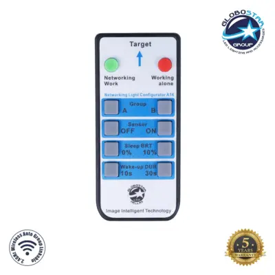 LEDTM® SMARTGROUP-REM 61703 Ασύρματο Χειριστήριο IR για όλα τα Φωτιστικά Τεχνολογίας Smart Group Linkable Control System 2.4Ghz DC 3V CR 2032 IP20 Γκρι με Μαύρο Πλαστικό ABS - Μ9 x Π4 x Υ1.5cm - 5 Χρόνια Εγγύηση