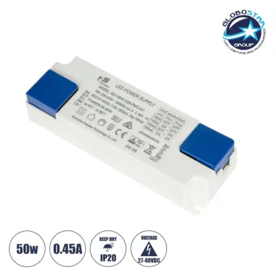 LEDTM® EROS-DRIVER 61712 Ανταλλακτικό Τροφοδοτικό/Μετασχηματιστής SELV 34-50W AC 220-240V σε Constant Current DC 27-40V/1100-1250mA±5% Max. 55VDC PF0.95 IP20 - Μ13.5 x Π4.5 x Υ2.5cm - 5 Χρόνια Εγγύηση