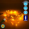 LEDTM® STRINGLIGHT 79710 Γιρλάντα 2m 20 LED 1.2W 60lm 360° DC 5V με USB 2.0 IP20 Ultra Θερμό Λευκό 2200Κ Dimmable - Χάλκινο - Μ200 x Π0.6 x Υ0.6cm - 1 Χρόνο Εγγύηση