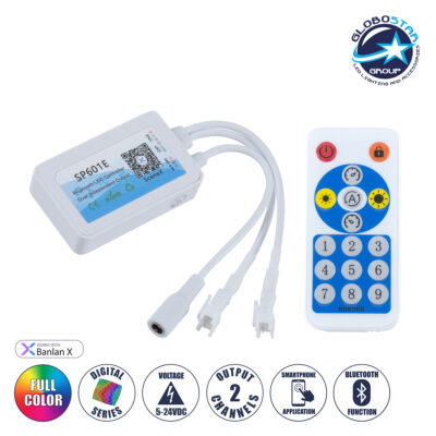 LEDTM® 70038 Ασύρματος LED Dream-Color Magic Digital RGBW Dual Controller Bluetooth με Χειριστήριο RF 16 Keys για LED Digital RGBW Προϊόντα 5v - 12v - 24v 2048 IC
