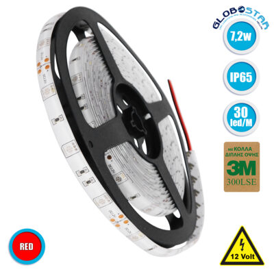 LEDTM® 70114 Ταινία LED SMD 5050 5m 7.2W/m 30LED/m 727lm/m 120° DC 12V Αδιάβροχη IP65 Κόκκινο
