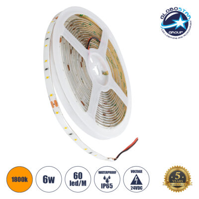 LEDTM® LILAC 70303 Ταινία LED 6W/m 480lm/m 120° DC 24V Αδιάβροχη IP65 60 x SMD2835 Chip/m Ultra Θερμό Λευκό 2200K Dimmable - Sanan SMD Chip - Μ500 x Π0.8 x Υ0.2cm - Ρολό 5 Μέτρων - 5 Χρόνια Εγγύηση