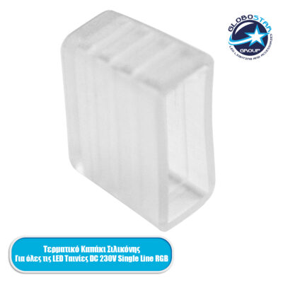 LEDTM® 70527 Τερματική Τάπα Slim Ταινίας Μονής Σειράς RGB LED