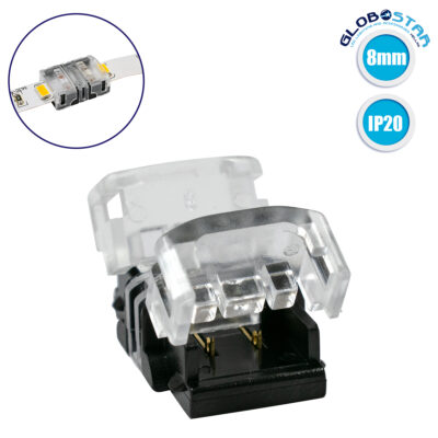 LEDTM® 70713 Ταχυσύνδεσμος Ένωσης IP20 - Strip To Strip Connector για Ένωση 2 x Μονόχρωμες Ταινίες LED Πλάτους 8mm
