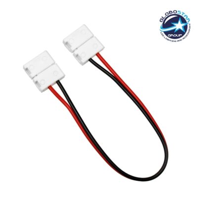 LEDTM® STRIPART 70732 Ενωτικός Ταχυσύνδεσμος με 15cm Καλώδιο Τροφοδοσίας για Μονόχρωμη Ταινία LED 2Pin 10mm σε Μονόχρωμη Ταινία LED 2Pin 10mm IP20 - Μ16 x Π1.5 x Υ0.3cm