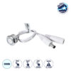 LEDTM® BUTTON 70790 Φωτιζόμενος Χωνευτός Διακόπτης Αφής On/Off & Push Dimming LED DC 12-24V 1 x 4A 96W Max IP20 Ψυχρό Λευκό 6000K - Μ2 x Π2 x Υ1.2cm - 2 Χρόνια Εγγύηση