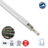 LEDTM® GLASSBOARD-PROFILE 70808-3M Προφίλ Αλουμινίου - Βάση & Ψύκτρα Ταινίας LED με Λευκό Γαλακτερό Κάλυμμα - Χρήση για Μοριακό Φωτισμό Γυαλιού Πάχους 8mm - Πατητό Κάλυμμα - Ασημί - 3 Μέτρα - Πακέτο 5 Τεμαχίων - Μ300 x Π1.1 x Υ1.7cm
