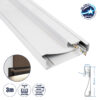LEDTM® SKIRTINGBOARD-PROFILE 70851-3M Προφίλ Αλουμινίου - Βάση & Ψύκτρα Ταινίας LED με Λευκό Γαλακτερό Κάλυμμα - Επιφανειακή Χρήση για Περβάζι - Πατητό Κάλυμμα - Λευκό - 3 Μέτρα - Μ300 x Π1.6 x Υ8cm