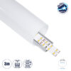 LEDTM® ALP-ROUND TUBIT 70855-3M Επιφανειακό & Κρεμαστό Προφίλ Αλουμινίου με Λευκό Γαλακτερό Πατητό Κάλυμμα για Ταινίες LED IP20 - Ασημί & Λευκό - Μ300 x Π6 x Υ6cm
