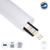 LEDTM® ALP-ROUND TUBIT 70856-3M Επιφανειακό & Κρεμαστό Προφίλ Αλουμινίου με Λευκό Γαλακτερό Πατητό Κάλυμμα για Ταινίες LED IP20 - Μαύρο & Λευκό - Μ300 x Π6 x Υ6cm