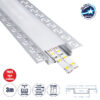 LEDTM® ALP-PLASTERIN GYPSO 70861-3M Χωνευτό Προφίλ Αλουμινίου Ειδικό για Γυψοσανίδα με Λευκό Γαλακτερό Πατητό Κάλυμμα για Ταινίες LED IP20 - Ασημί & Λευκό - Μ300 x Π7.8 x Υ1.4cm - Πακέτο 5 Τεμαχίων