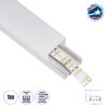 LEDTM® SURFACEPENDANT-PROFILE 70864-1M Προφίλ Αλουμινίου - Βάση & Ψύκτρα Ταινίας LED με Λευκό Γαλακτερό Κάλυμμα - Επιφανειακή & Κρεμαστή Χρήση - Πατητό Κάλυμμα - Ασημί - 1 Μέτρο - Μ100 x Π4.5 x Υ4.2cm