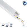 LEDTM® SURFACE-PROFILE 70868-1M Προφίλ Αλουμινίου - Βάση & Ψύκτρα Ταινίας LED με Λευκό Γαλακτερό Κάλυμμα - Επιφανειακή Χρήση - Πατητό Κάλυμμα - Λευκό - 1 Μέτρο - Μ100 x Π2.3 x Υ2cm