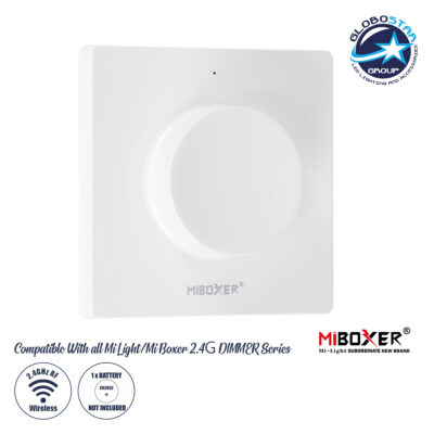 LEDTM® 71443 K1 Mi-BOXER Ασύρματο Επιτοίχιο Χειριστήριο Dimmer RF 2.4Ghz για όλα τα Μονόχρωμα Mi-BOXER Controller DC 3V 1 x CR2032 - IP20 Λευκό Μ8.5 x Π8.5 x Υ2.5cm - 5 Years Warranty
